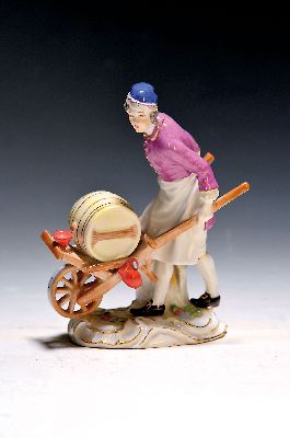 Image Porcelain figure, Meissen, 20th century, wine seller from the series: Crie de Paris, ...