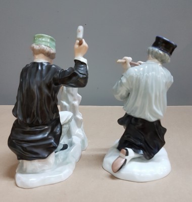 27010263c - 8 porcelain figures of miners, Fürstenberg, 2nd half of the 20th century, porcelain, ...