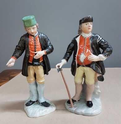 27010263h - 8 porcelain figures of miners, Fürstenberg, 2nd half of the 20th century, porcelain, ...