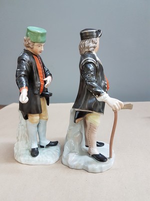 27010263k - 8 porcelain figures of miners, Fürstenberg, 2nd half of the 20th century, porcelain, ...