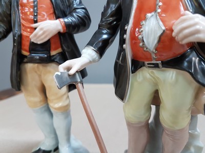 27010263m - 8 porcelain figures of miners, Fürstenberg, 2nd half of the 20th century, porcelain, ...