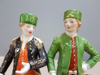 27010289e - 2 Porzellanfiguren Preußischer und Hannoverscher Bergmann, KPM Berlin, Entw. Johannes ...