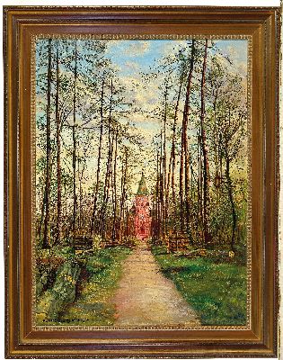 27010315k - Karl Schoch, 1948 Burgdorf-1903 München, Blick auf die Großherzogliche Grabkapelle in ...