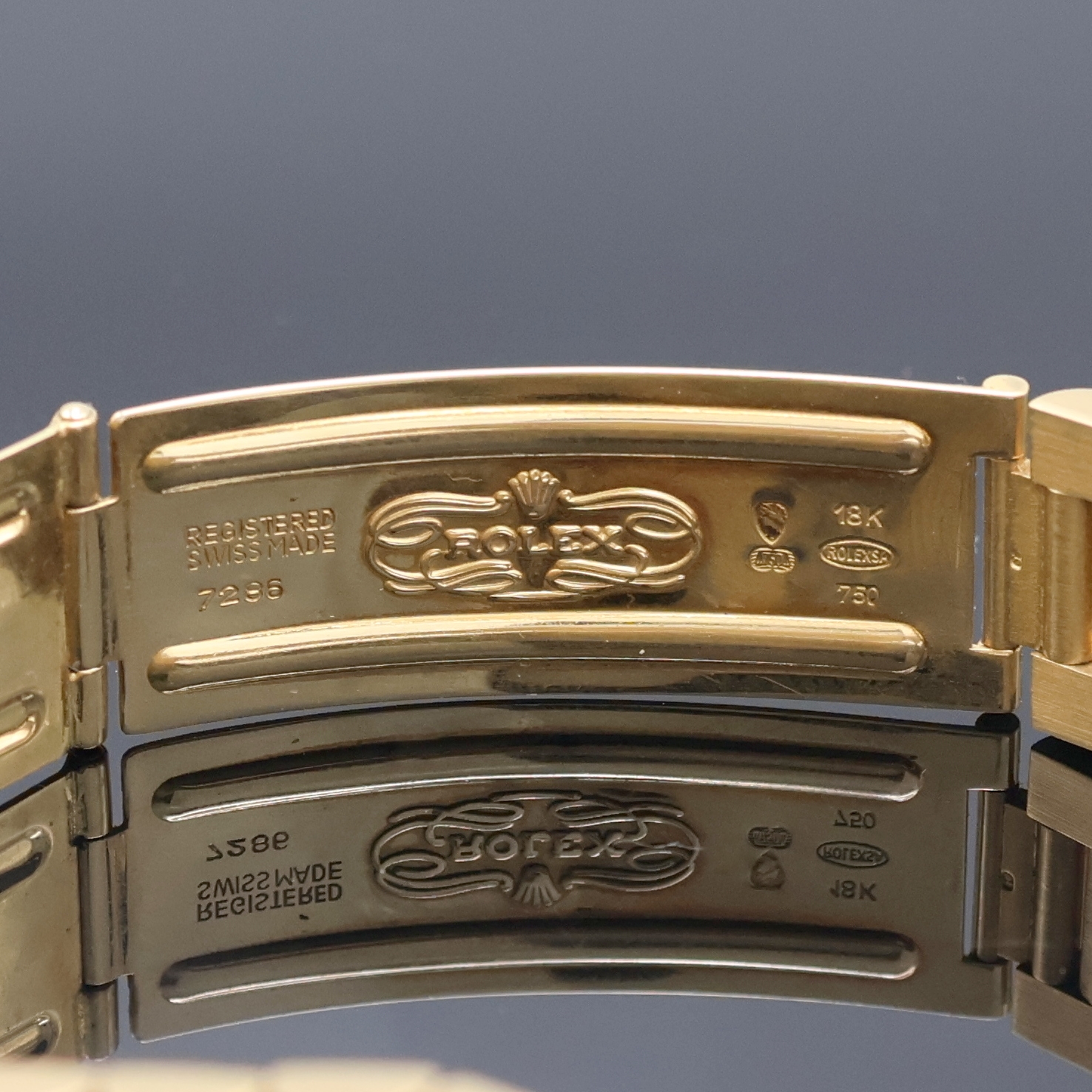 Detail d: ROLEX Herrenarmbanduhr Oyster Perpetual Day-Date in GG 750/000 Referenz 18038, Automatik, Schweiz um 1986, Chronometer der Superlative, ...
