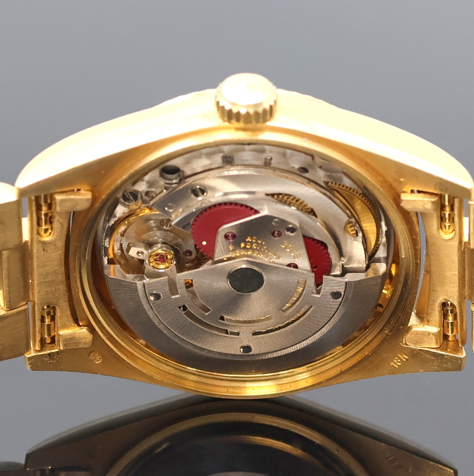 Detail f: ROLEX Herrenarmbanduhr Oyster Perpetual Day-Date in GG 750/000 Referenz 18038, Automatik, Schweiz um 1986, Chronometer der Superlative, ...