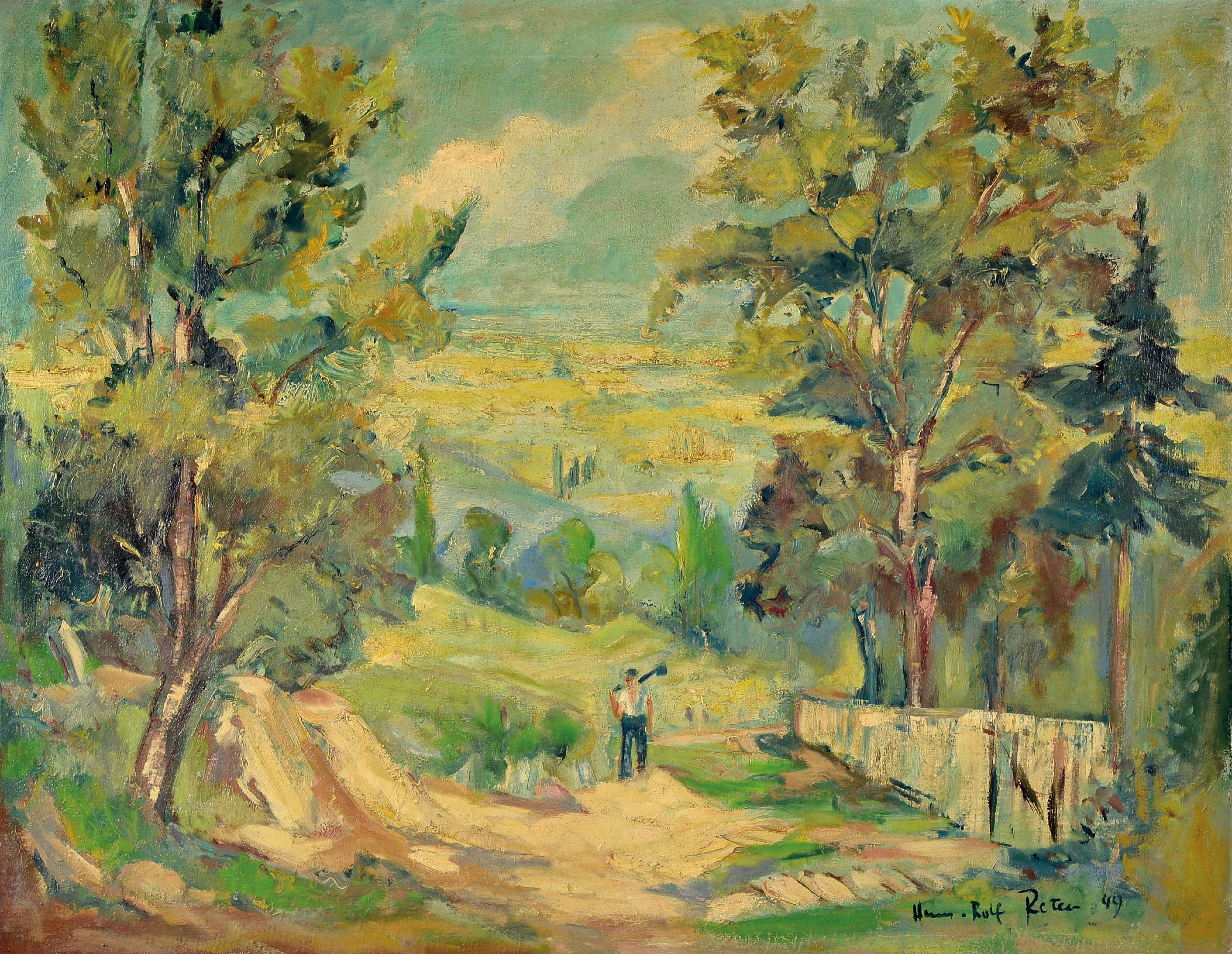 Image 27010659 - Hans Rolf Peter, 1926 Neustadt-2020, ´Blick in die Rheinebene´ so verso bez., ...