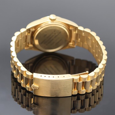 27010627c - ROLEX Herrenarmbanduhr Oyster Perpetual Day-Date in GG 750/000 Referenz 18038, ...