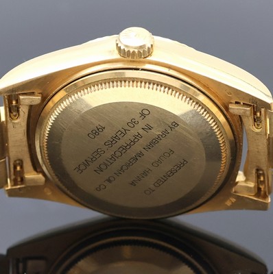 27010627e - ROLEX Herrenarmbanduhr Oyster Perpetual Day-Date in GG 750/000 Referenz 18038, ...