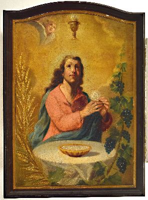 27010658k - Christus als eucharistischer Heilsbringer, 18. Jh., Darstellung Christi mit Hostie ...