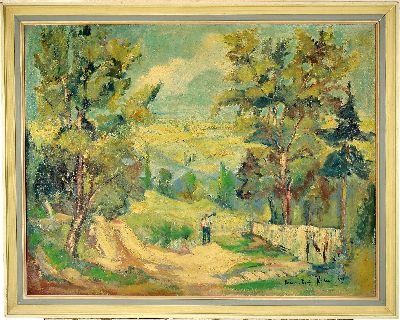 27010659k - Hans Rolf Peter, 1926 Neustadt-2020, ´Blick in die Rheinebene´ so verso bez., ...