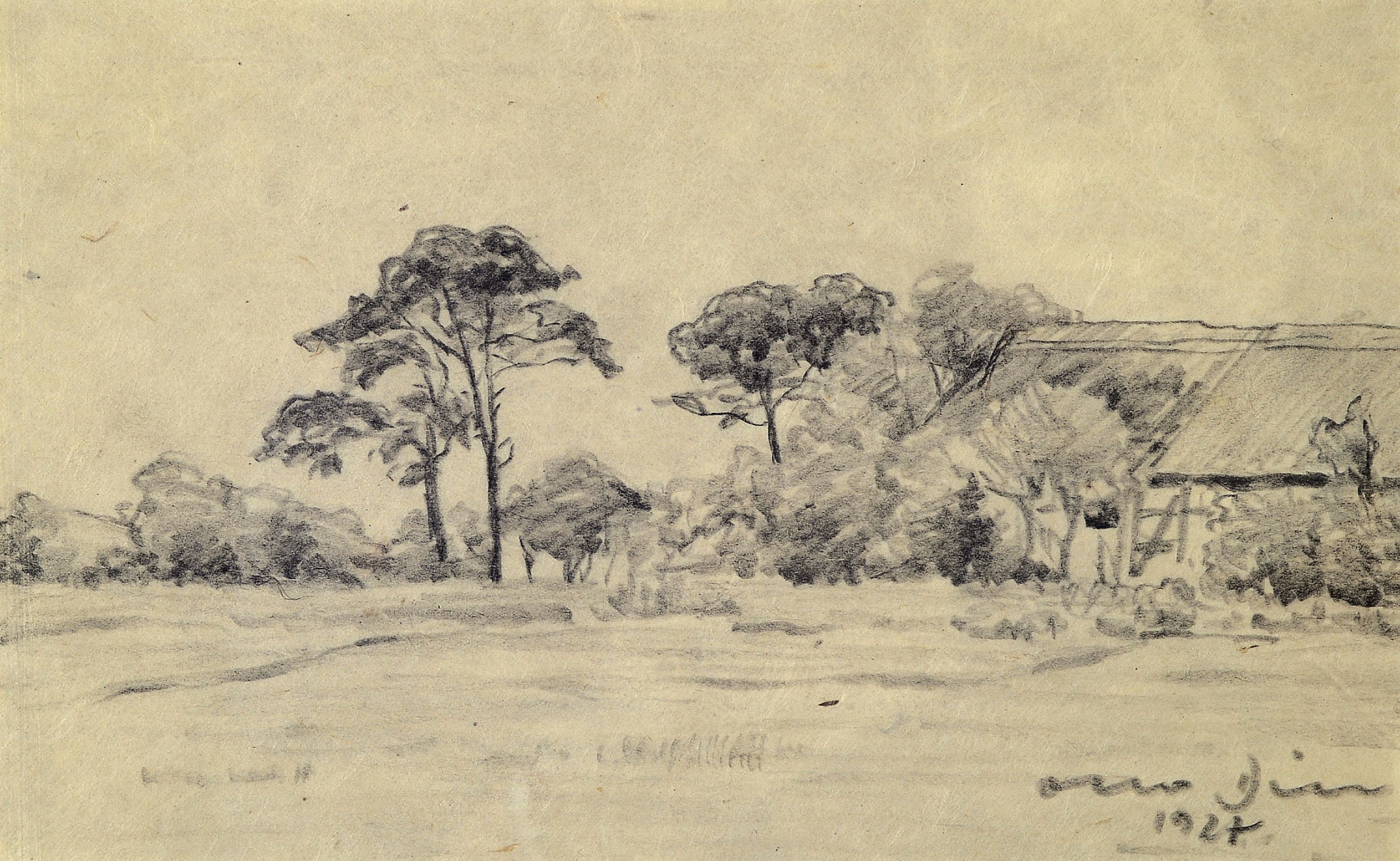 Image 27010898 - Otto Dill, 1884 Neustadt-1957 Bad Dürkheim, Bleistiftzeichnung auf Bütten, heimische ...