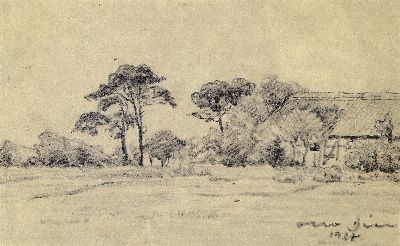 Image Otto Dill, 1884 Neustadt-1957 Bad Dürkheim, Bleistiftzeichnung auf Bütten, heimische ...