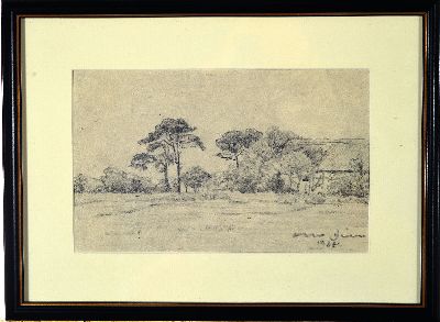 27010898k - Otto Dill, 1884 Neustadt-1957 Bad Dürkheim, Bleistiftzeichnung auf Bütten, heimische ...