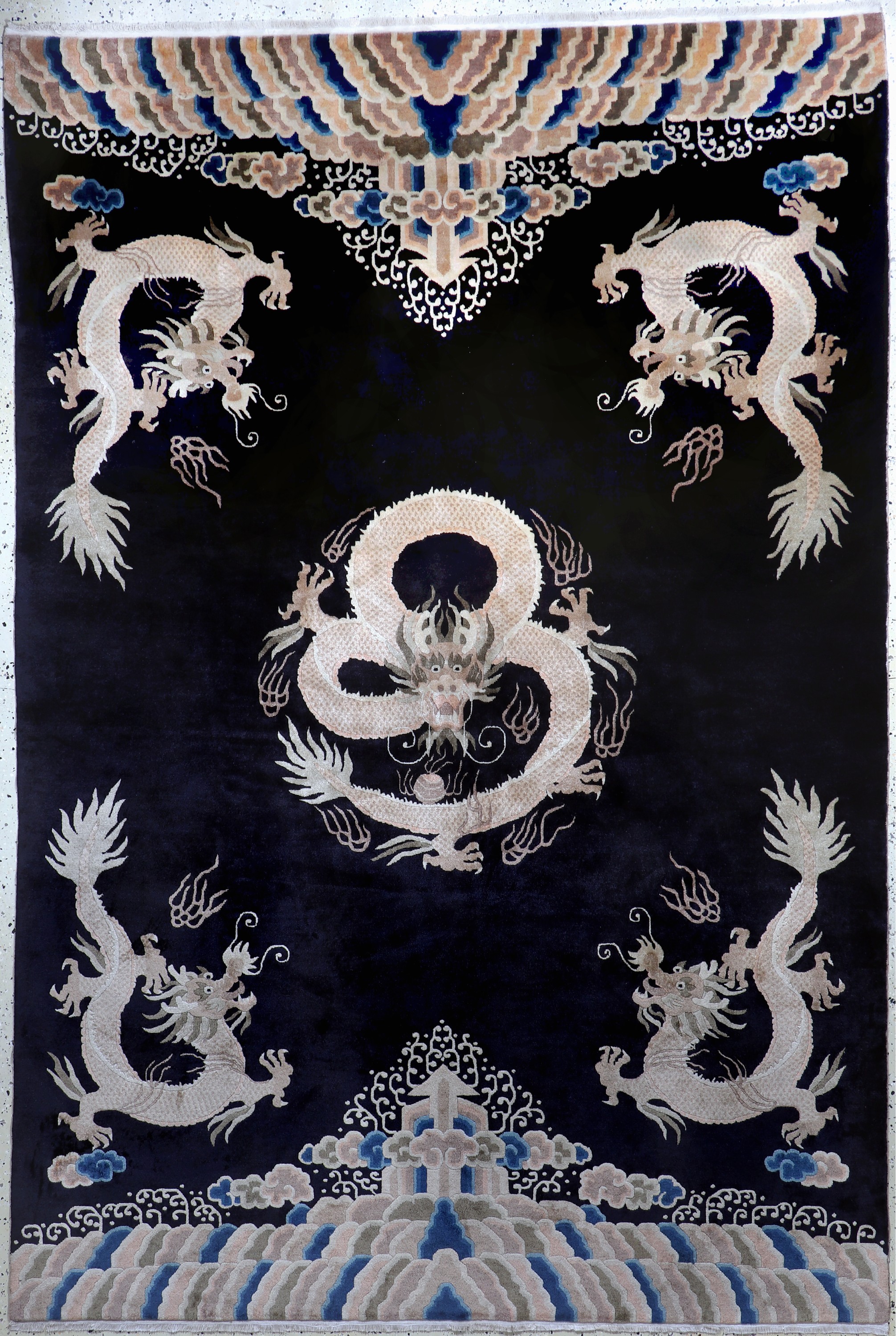 Image 27011120 - Antik-Finish´Drachenteppich´, China, Neuwertig, Wolle auf Baumwolle, ca. 295 x 200 cm ...