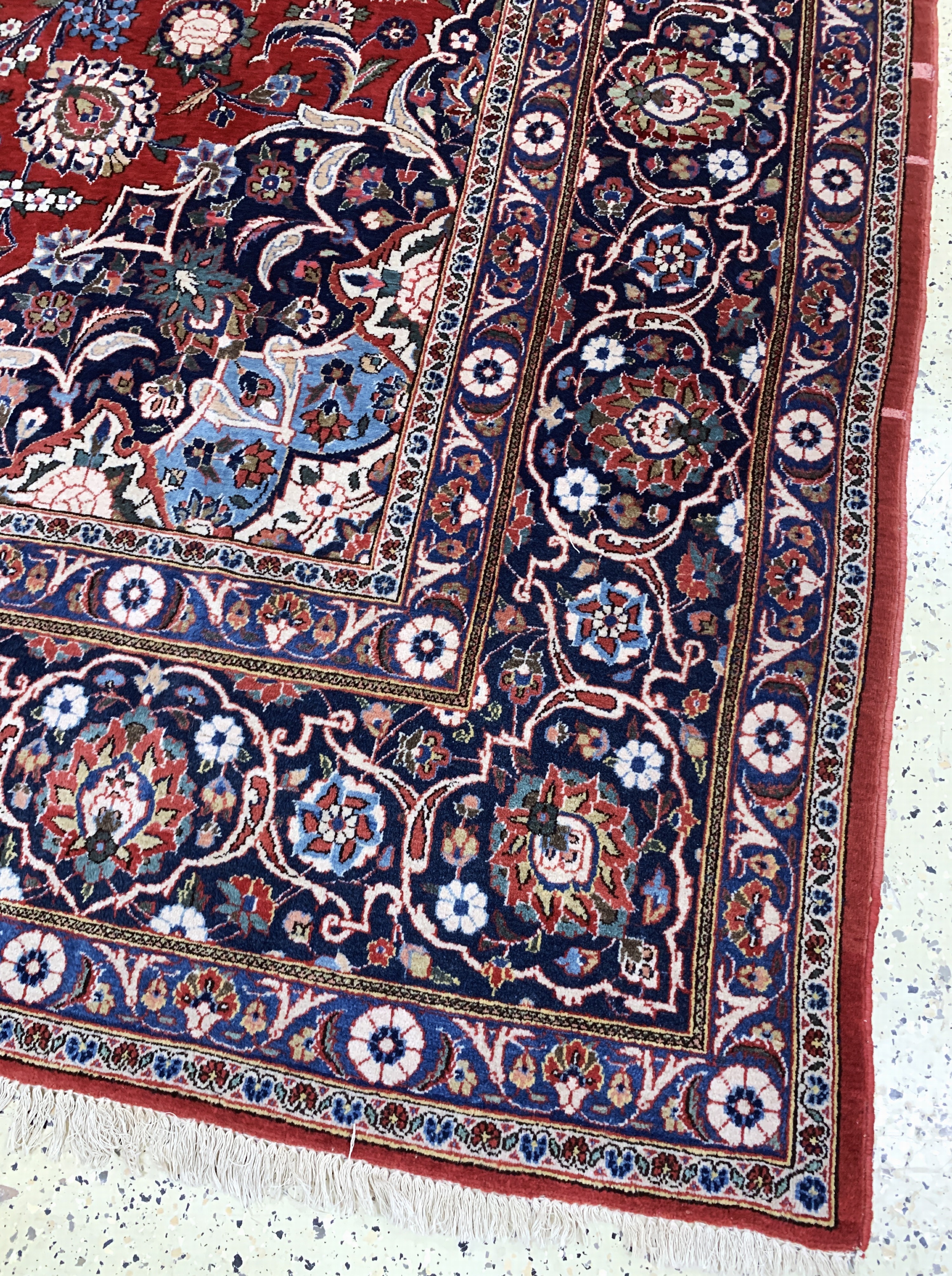 Detail a: Keschan, Persien, Mitte 20.Jhd, Wolle auf Baumwolle, ca. 500 x 330 cm, EHZ: 2-3
