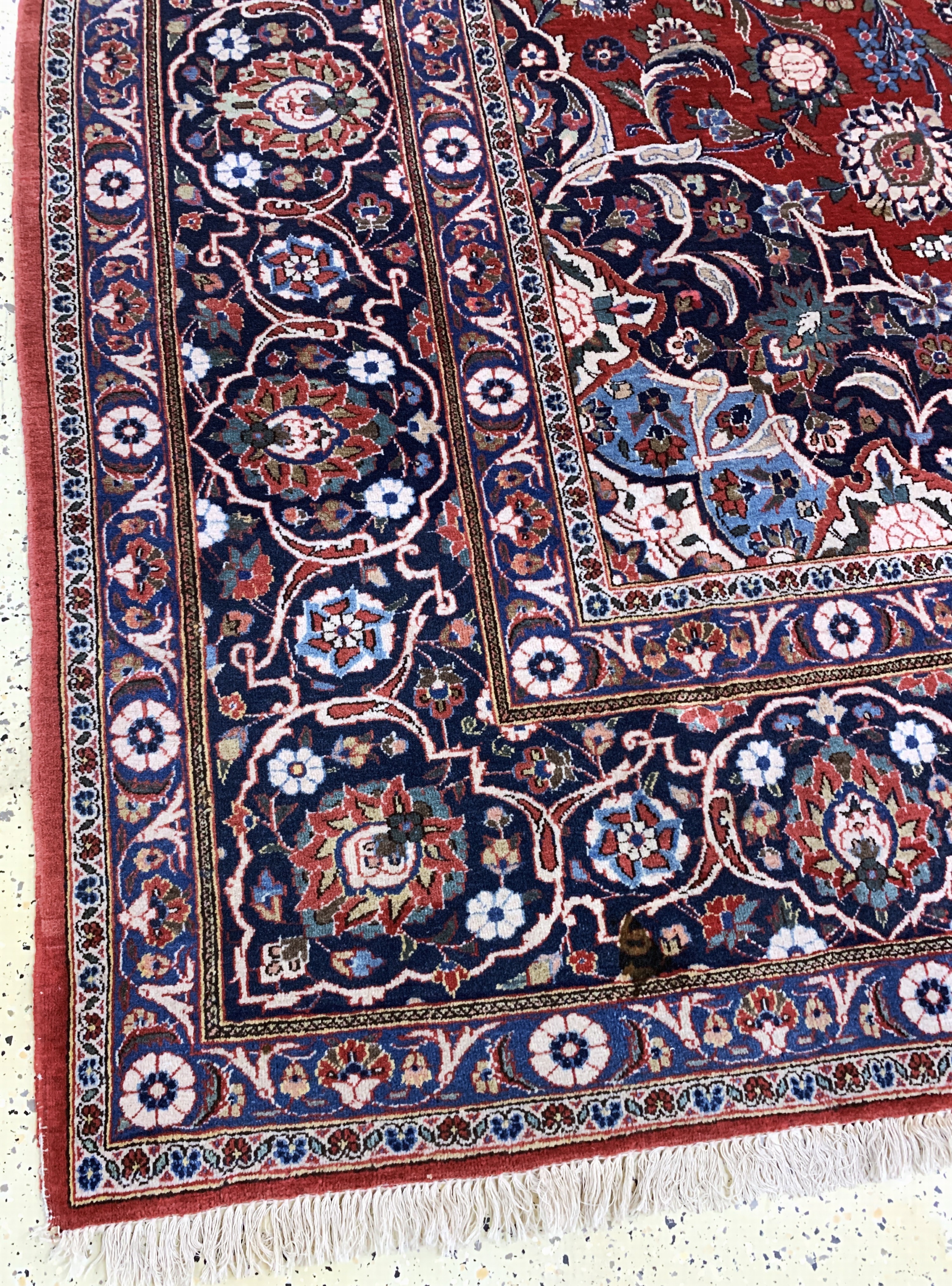 Detail c: Keschan, Persien, Mitte 20.Jhd, Wolle auf Baumwolle, ca. 500 x 330 cm, EHZ: 2-3