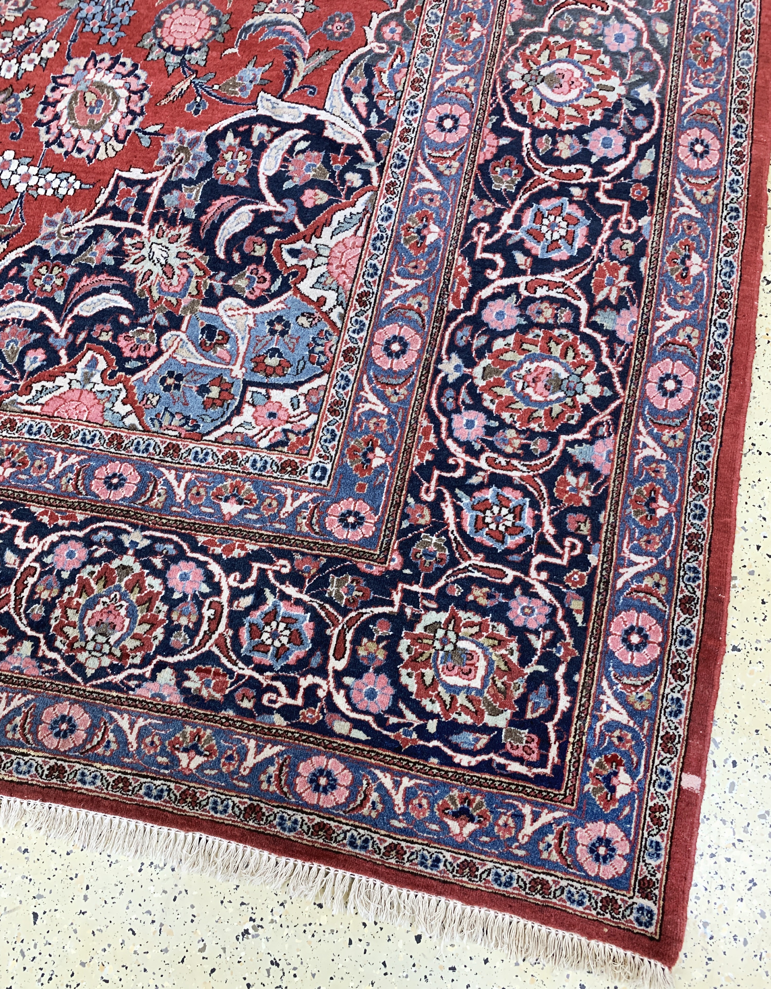 Detail g: Keschan, Persien, Mitte 20.Jhd, Wolle auf Baumwolle, ca. 500 x 330 cm, EHZ: 2-3