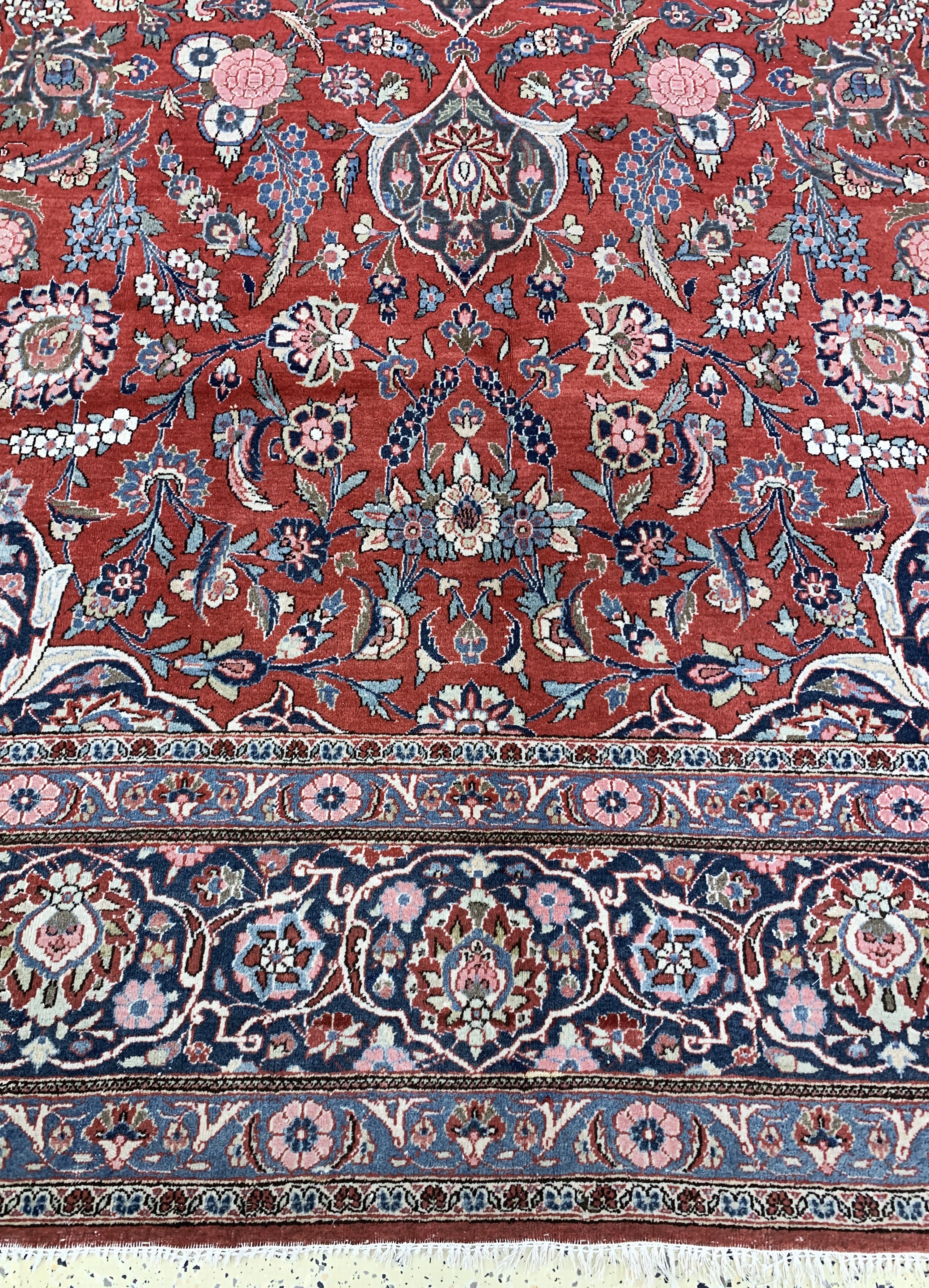 Detail h: Keschan, Persien, Mitte 20.Jhd, Wolle auf Baumwolle, ca. 500 x 330 cm, EHZ: 2-3