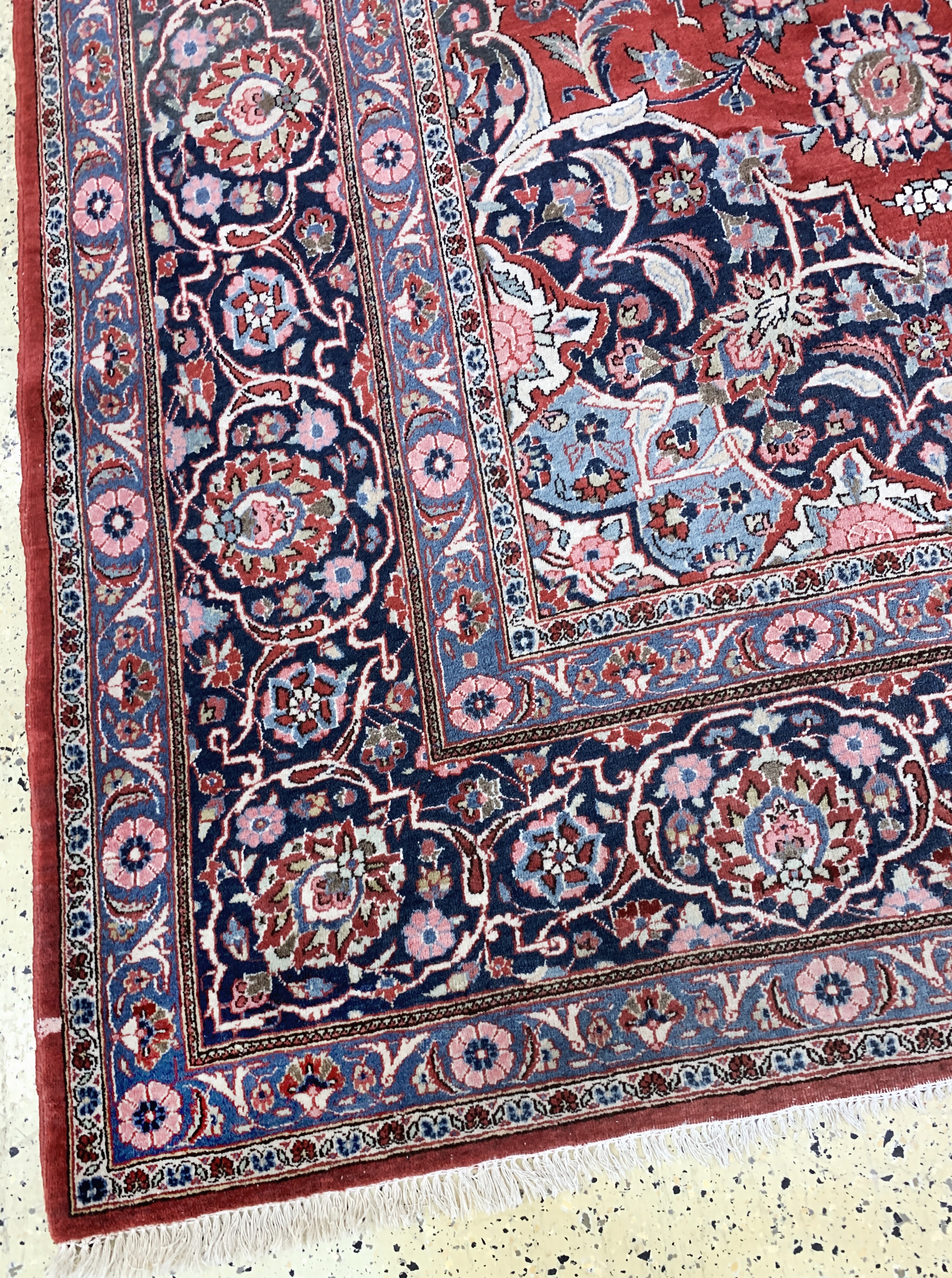 Detail i: Keschan, Persien, Mitte 20.Jhd, Wolle auf Baumwolle, ca. 500 x 330 cm, EHZ: 2-3