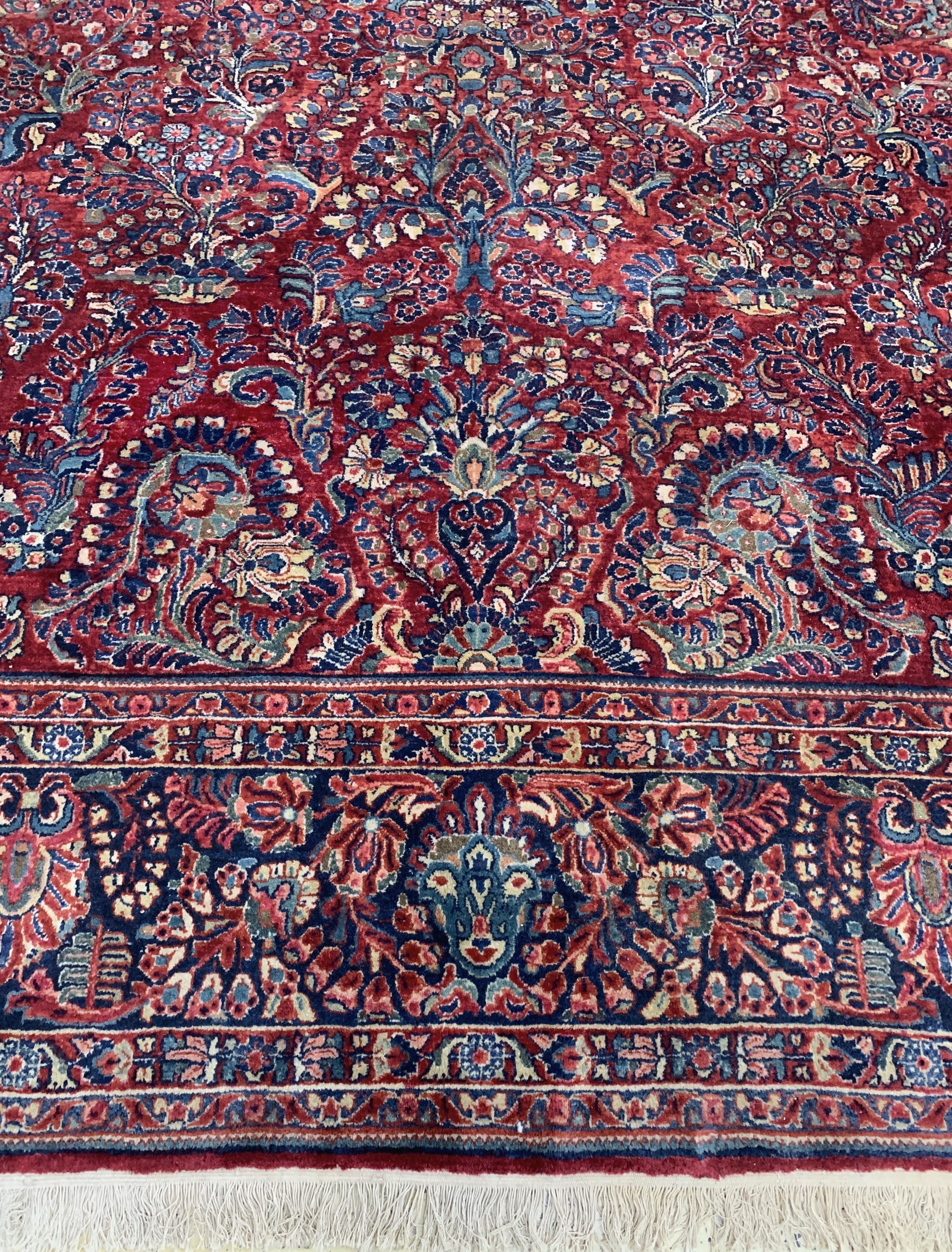 Detail b: Us Re-Import Sarogh, Persien, Anfang 20.Jhd, Wolle auf Baumwolle, ca. 545 x 320 cm,EHZ: 2, (kleine restaurierungen)