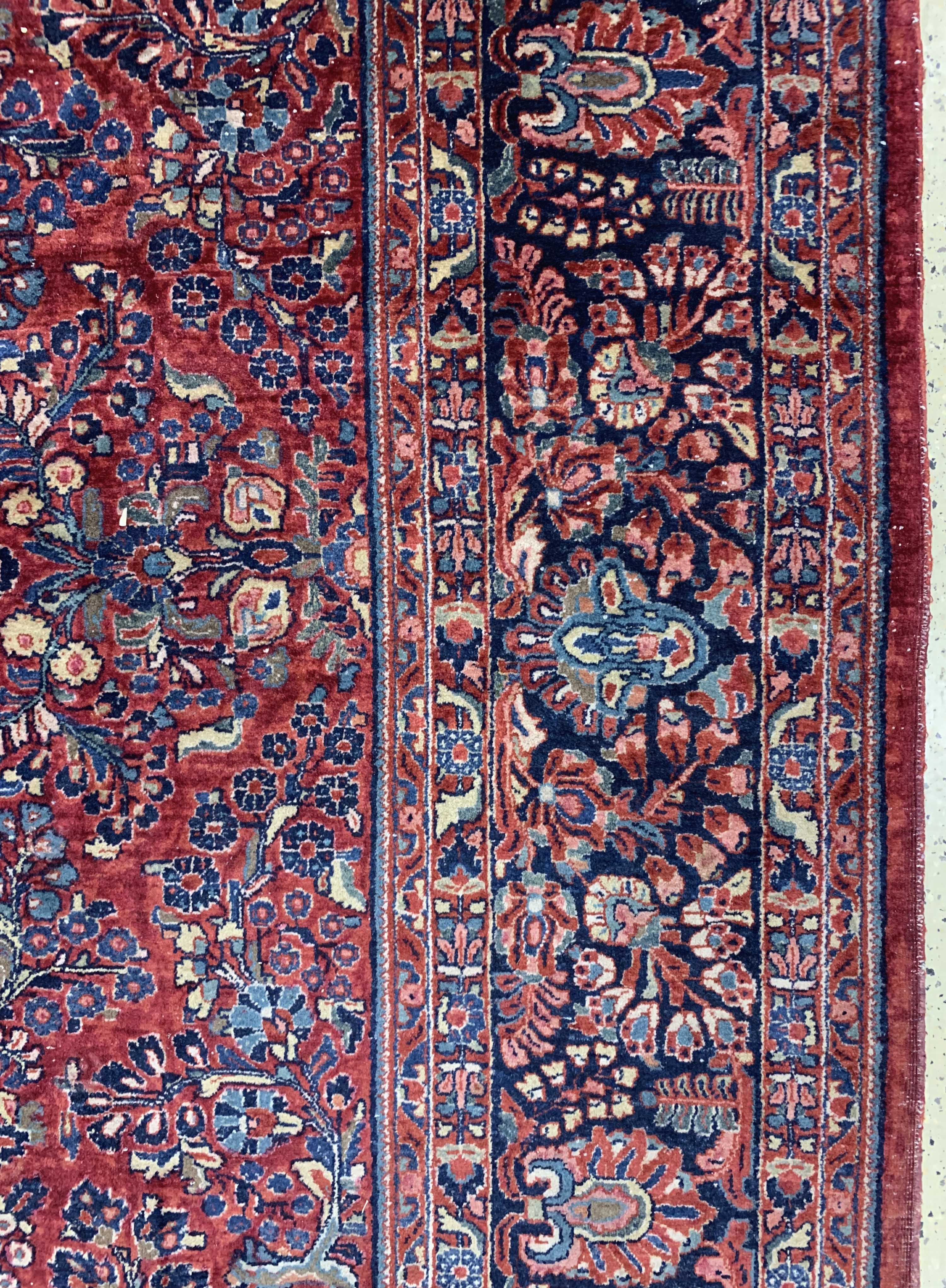 Detail f: Us Re-Import Sarogh, Persien, Anfang 20.Jhd, Wolle auf Baumwolle, ca. 545 x 320 cm,EHZ: 2, (kleine restaurierungen)