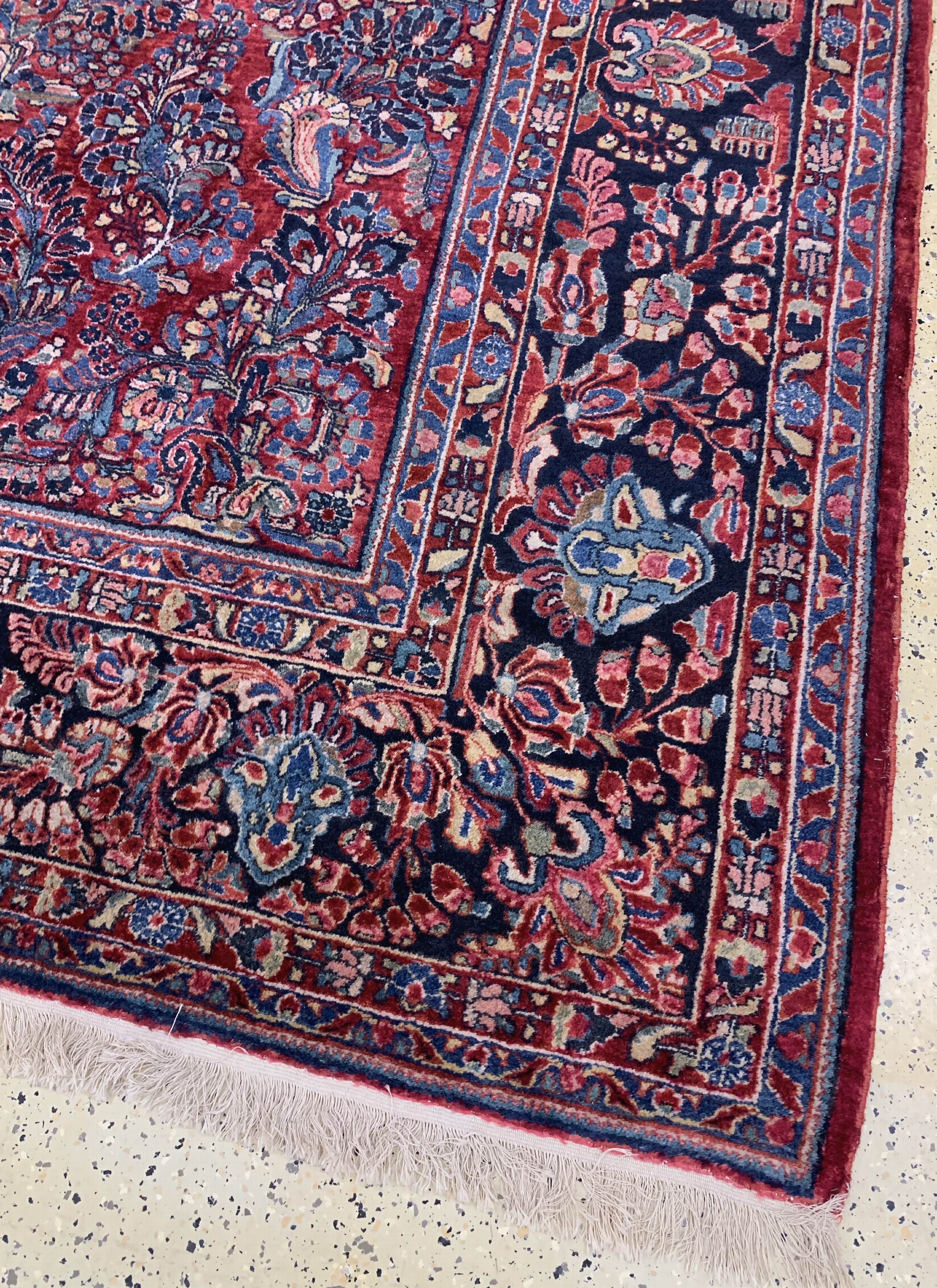 Detail g: Us Re-Import Sarogh, Persien, Anfang 20.Jhd, Wolle auf Baumwolle, ca. 545 x 320 cm,EHZ: 2, (kleine restaurierungen)