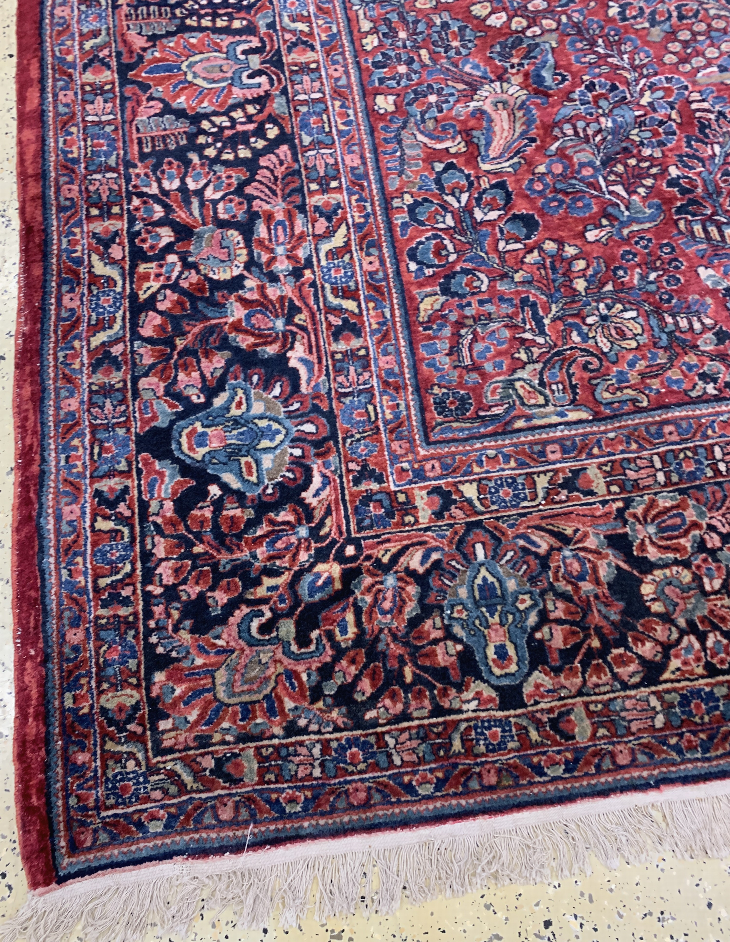 Detail i: Us Re-Import Sarogh, Persien, Anfang 20.Jhd, Wolle auf Baumwolle, ca. 545 x 320 cm,EHZ: 2, (kleine restaurierungen)