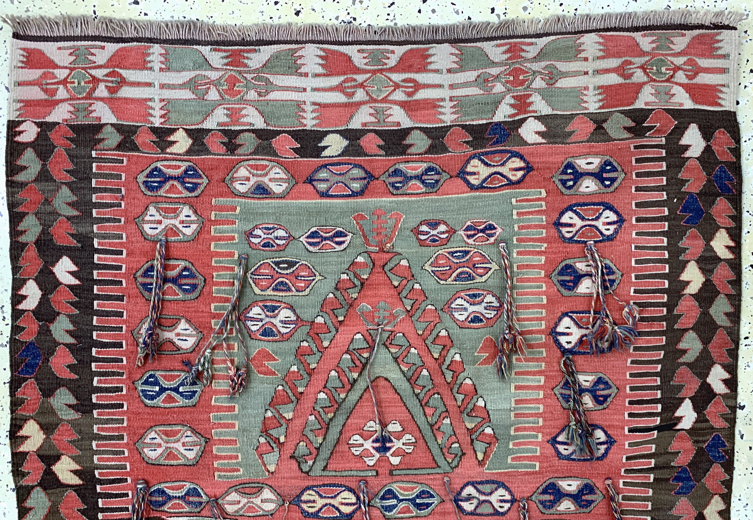 Detail a: Anatol Kelim, Türkei, Anfang 20.Jhd, Wolle auf Wolle, ca. 180 x 110 cm, EHZ: 2