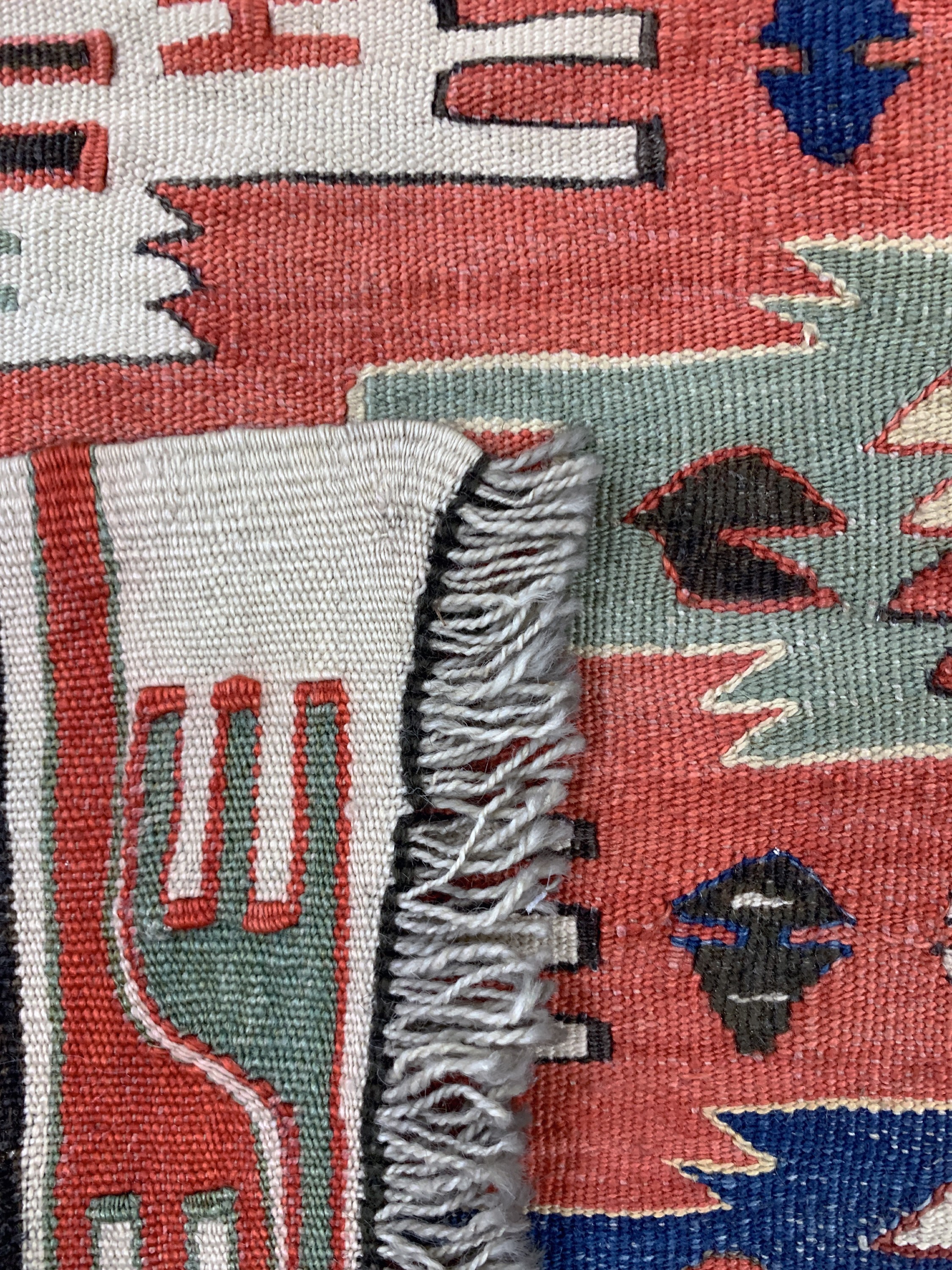 Detail e: Anatol Kelim, Türkei, Anfang 20.Jhd, Wolle auf Wolle, ca. 180 x 110 cm, EHZ: 2
