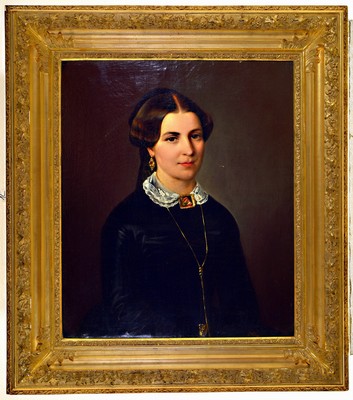 27011121a - Peter Schwingen 1813 Godesberg/Muffendorf - 1863 Düsseldorf, Porträt einer Dame und ...