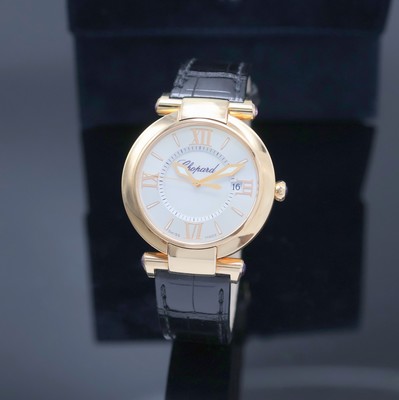 Image CHOPARD nearly mint 18k pink gold wristwatch reference 4221, quartz, original leather ...