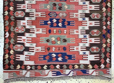 27011199c - Anatol Kelim, Türkei, Anfang 20.Jhd, Wolle auf Wolle, ca. 180 x 110 cm, EHZ: 2