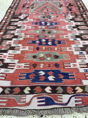 27011199d - Anatol Kelim, Türkei, Anfang 20.Jhd, Wolle auf Wolle, ca. 180 x 110 cm, EHZ: 2