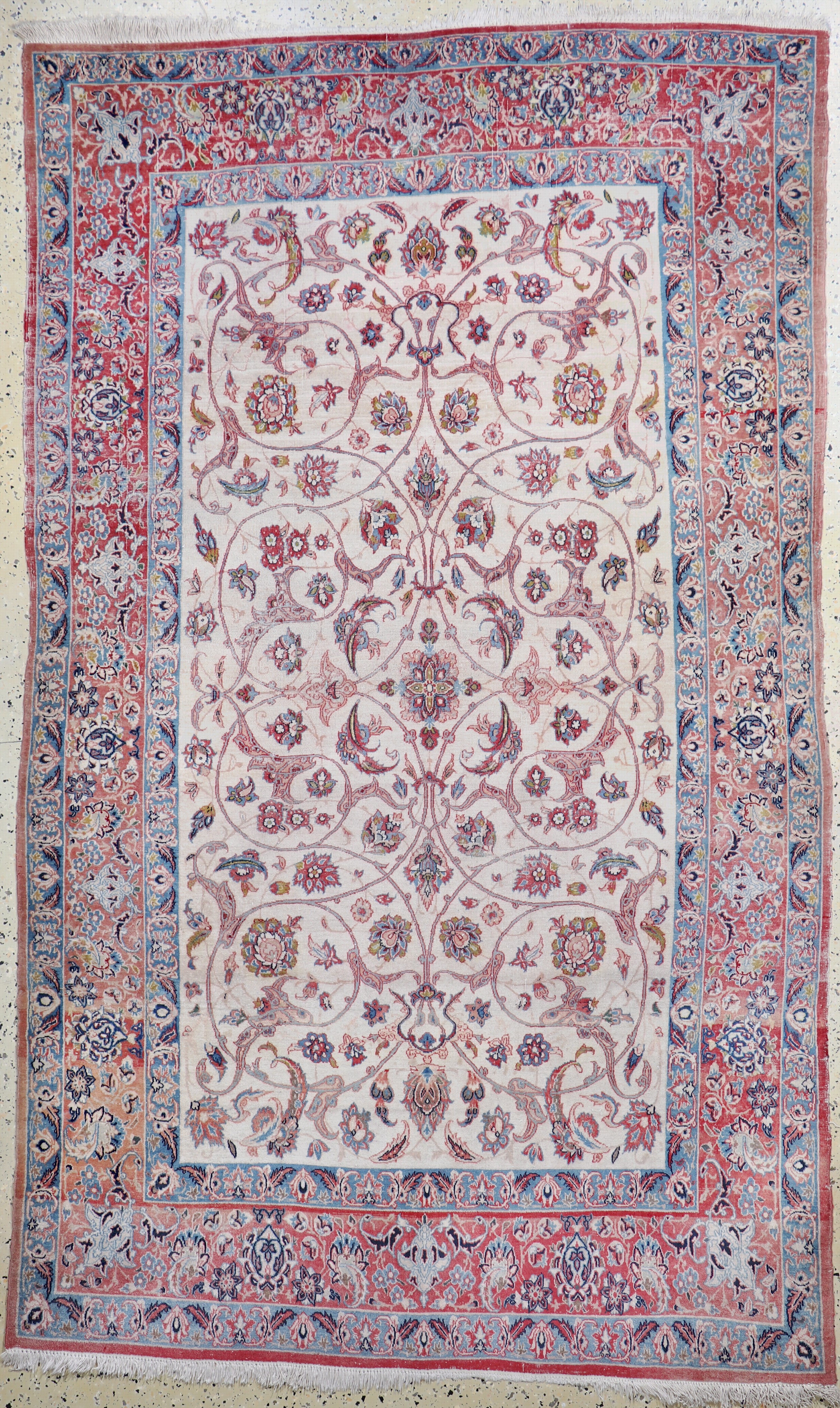 Image 27011203 - Esfahan antik, Persien, um 1900, Korkwolle auf Baumwolle, ca. 235 x 145 cm, ...