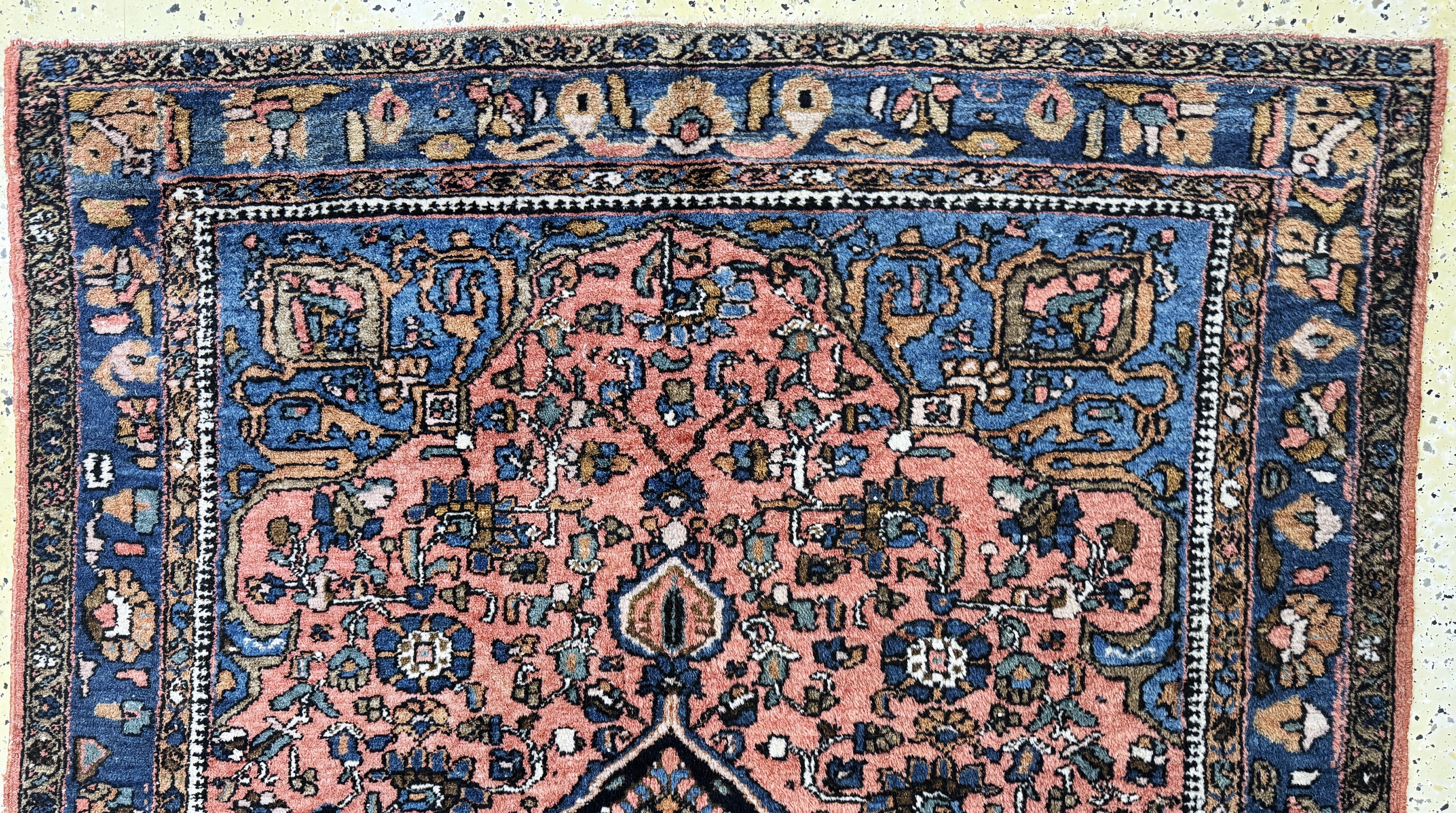 Detail a: Antiker Hamadan, Persien, um 1900, Wolle auf Baumwolle, ca. 205 x 140 cm, EHZ: 3