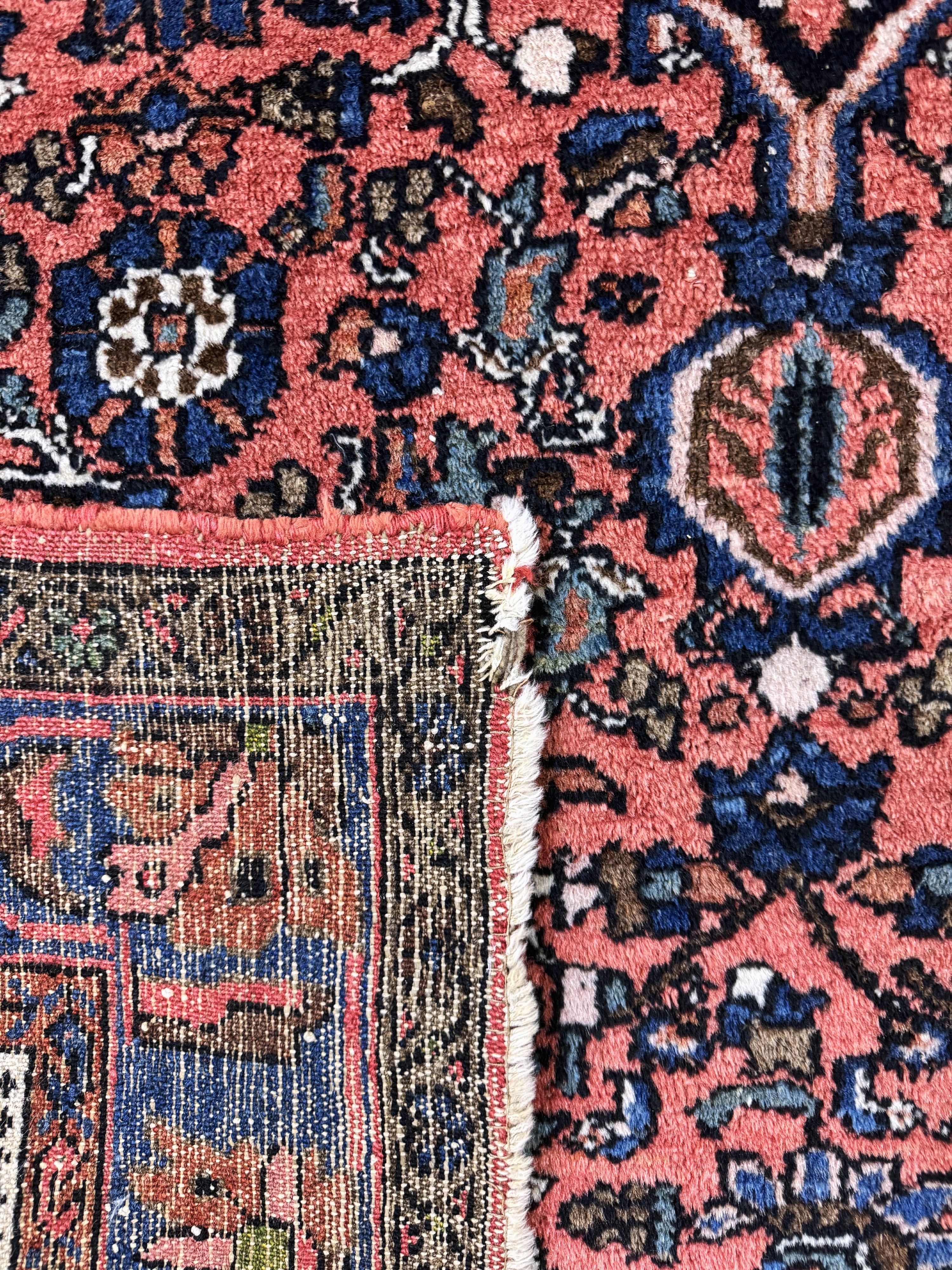 Detail e: Antiker Hamadan, Persien, um 1900, Wolle auf Baumwolle, ca. 205 x 140 cm, EHZ: 3