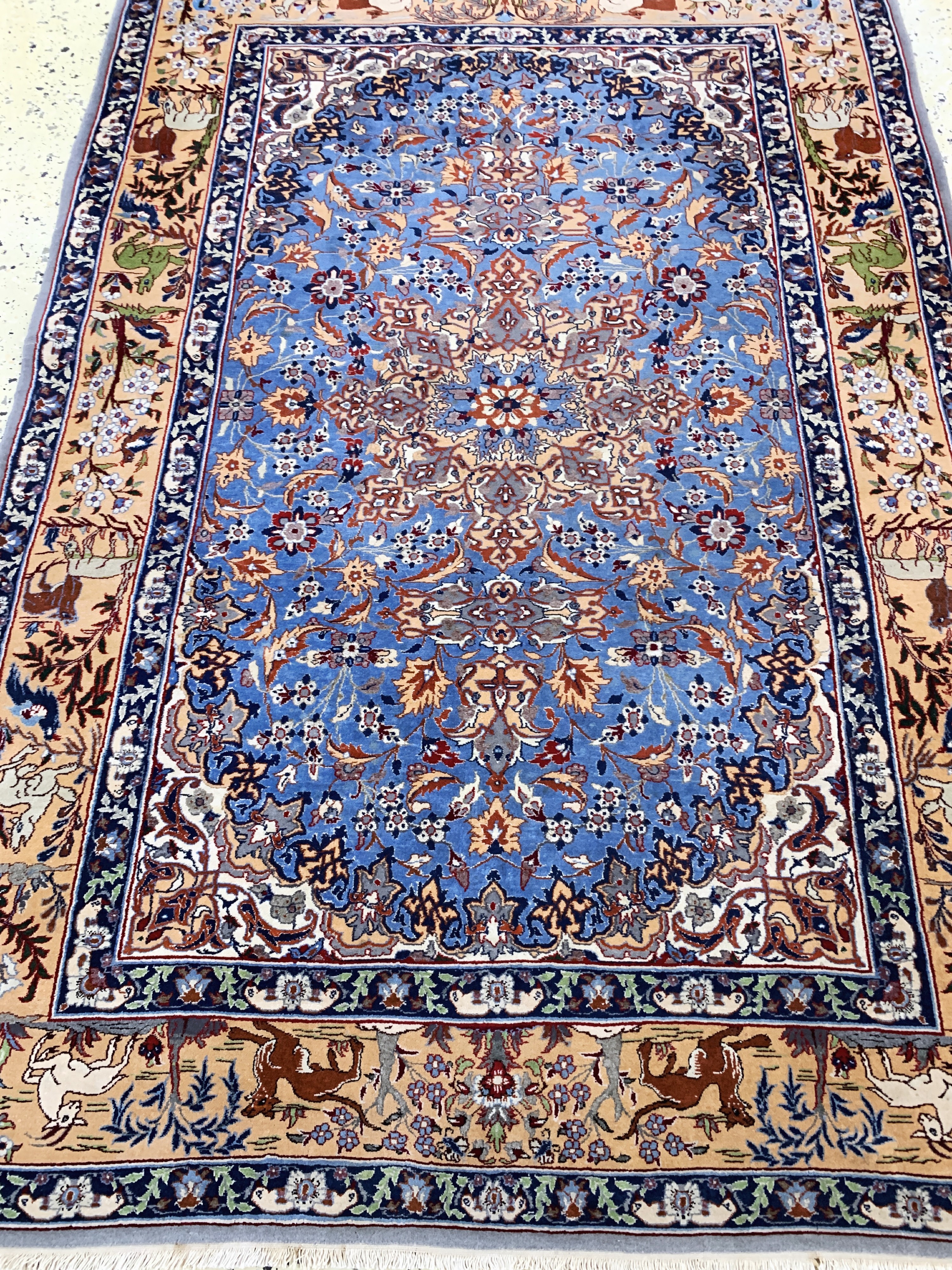 Detail d: Najafabad fein, Persien, Anfang 20.Jhd, Wolle auf Baumwolle, ca. 170 x 117 cm, EHZ: 2