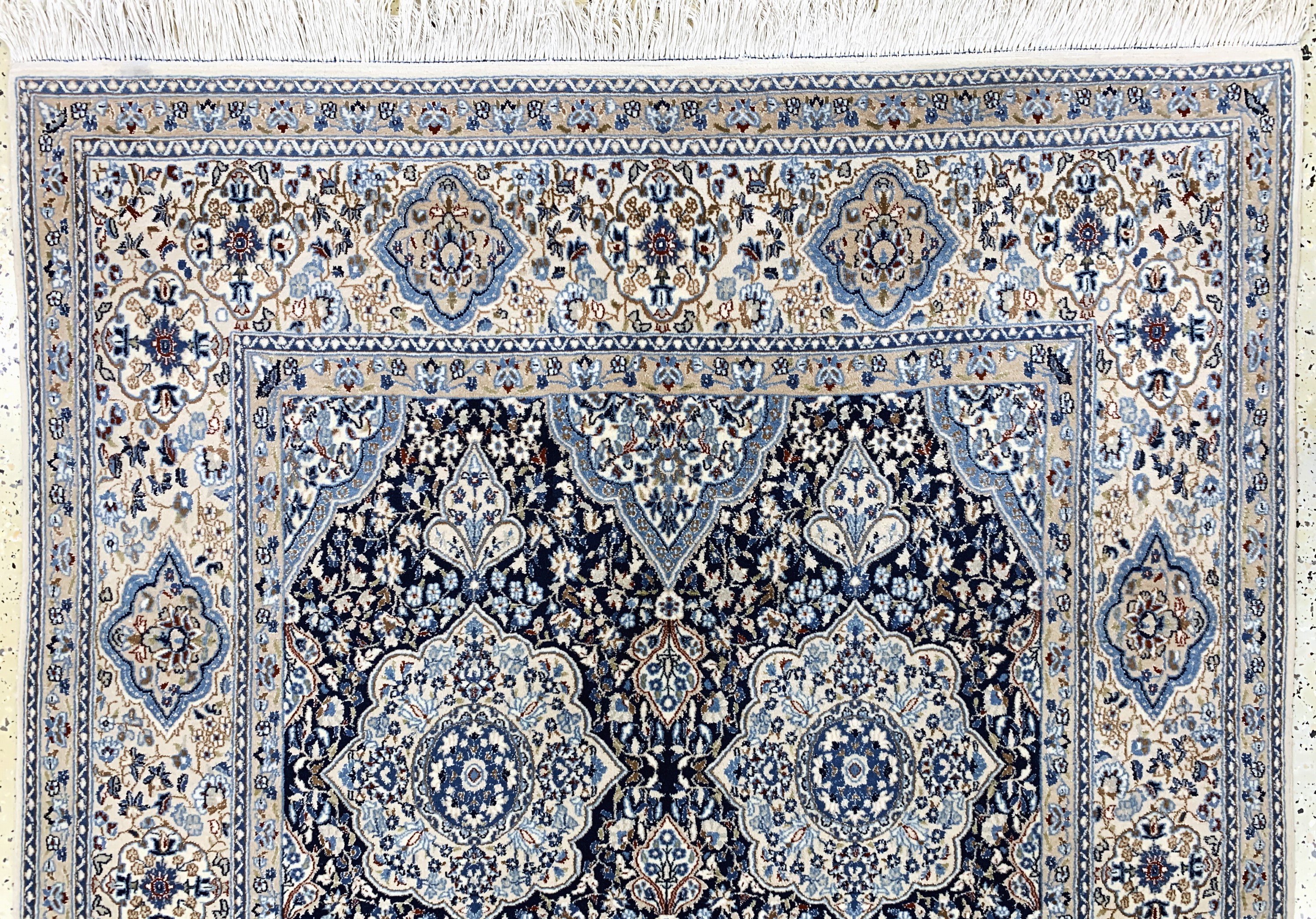 Detail a: Nain fein(9 La), Persien, Ende 20.Jhd, Korkwolle mit Seide, ca. 253 x 155 cm, ca. 500.000 Kn/qm, EHZ: 2