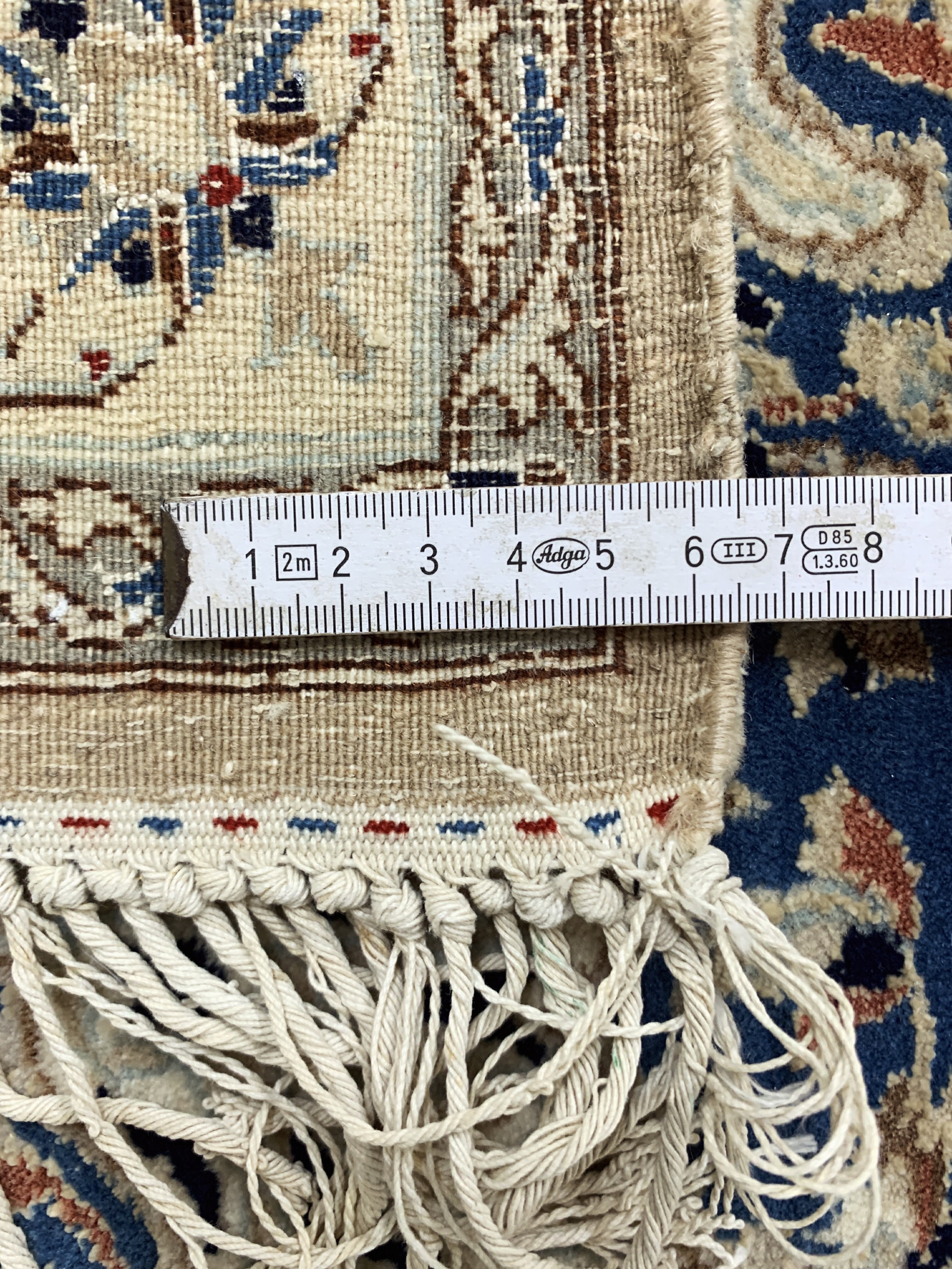 Detail g: Nain"Tudeschk"fein, Persien, Anfang 20.Jhd,Korkwolle mit Seide, ca. 275 x 170 cm, Reinigungsbedürftig, EHZ: 2