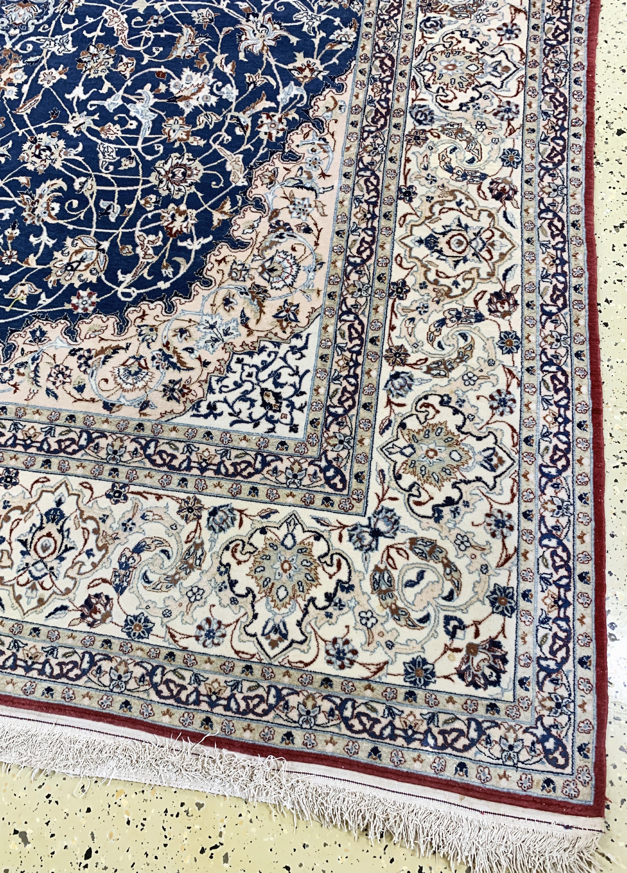 Detail a: Nain"Tudeschk"fein, Persien, Anfang 20.Jhd,Korkwolle mit Seide, ca. 337 x 207 cm, EHZ: 2