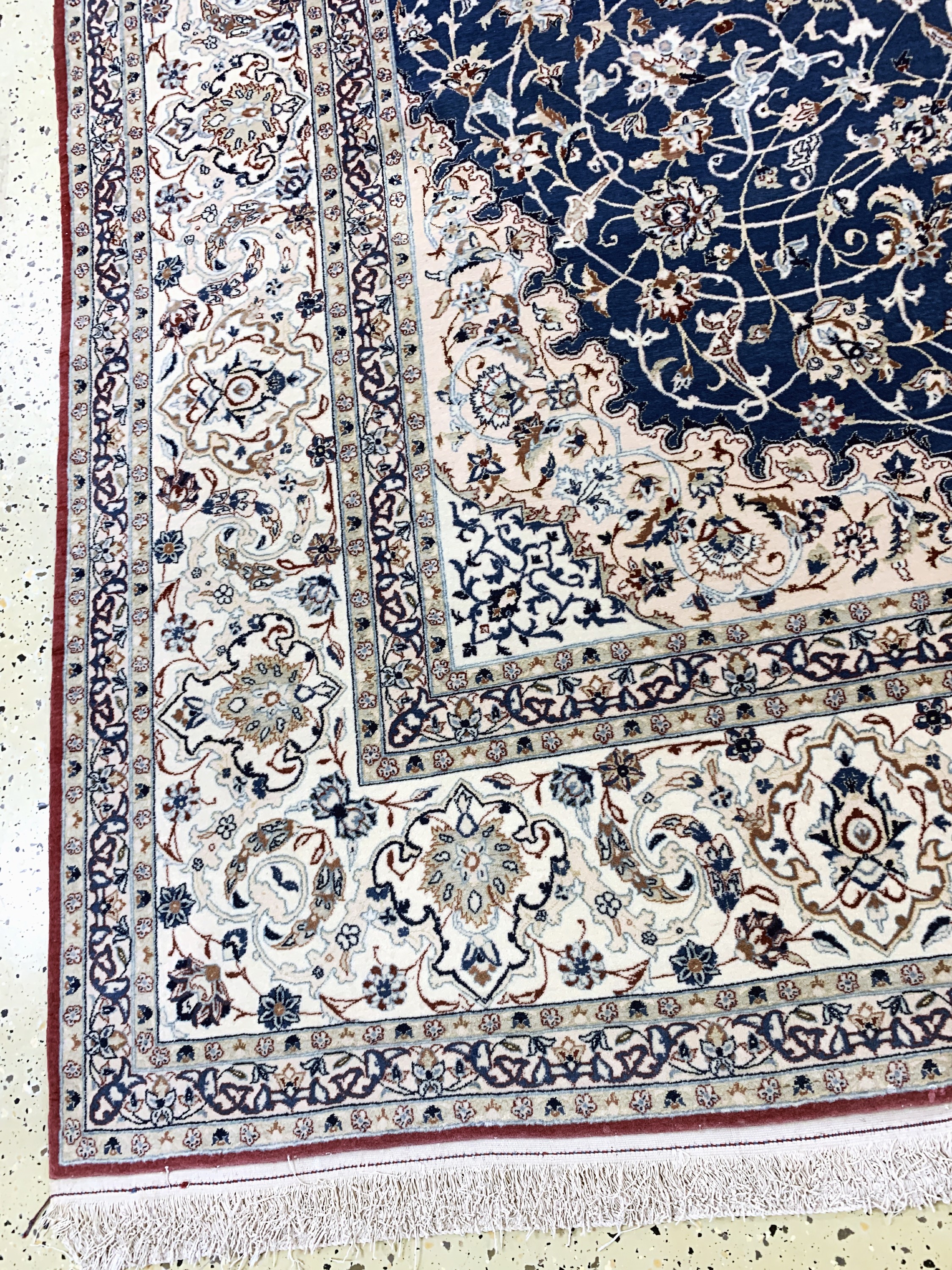 Detail c: Nain"Tudeschk"fein, Persien, Anfang 20.Jhd,Korkwolle mit Seide, ca. 337 x 207 cm, EHZ: 2