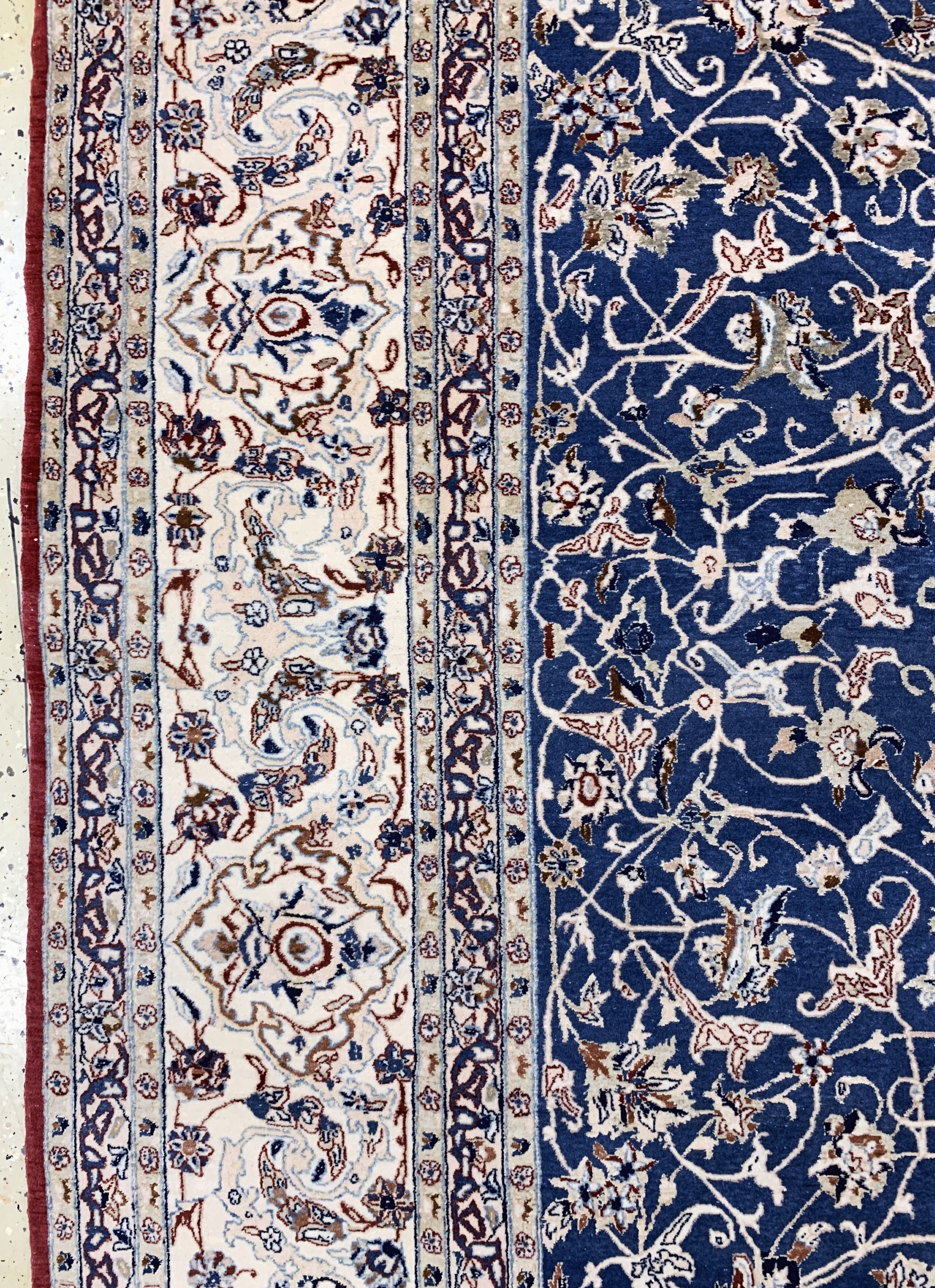 Detail d: Nain"Tudeschk"fein, Persien, Anfang 20.Jhd,Korkwolle mit Seide, ca. 337 x 207 cm, EHZ: 2