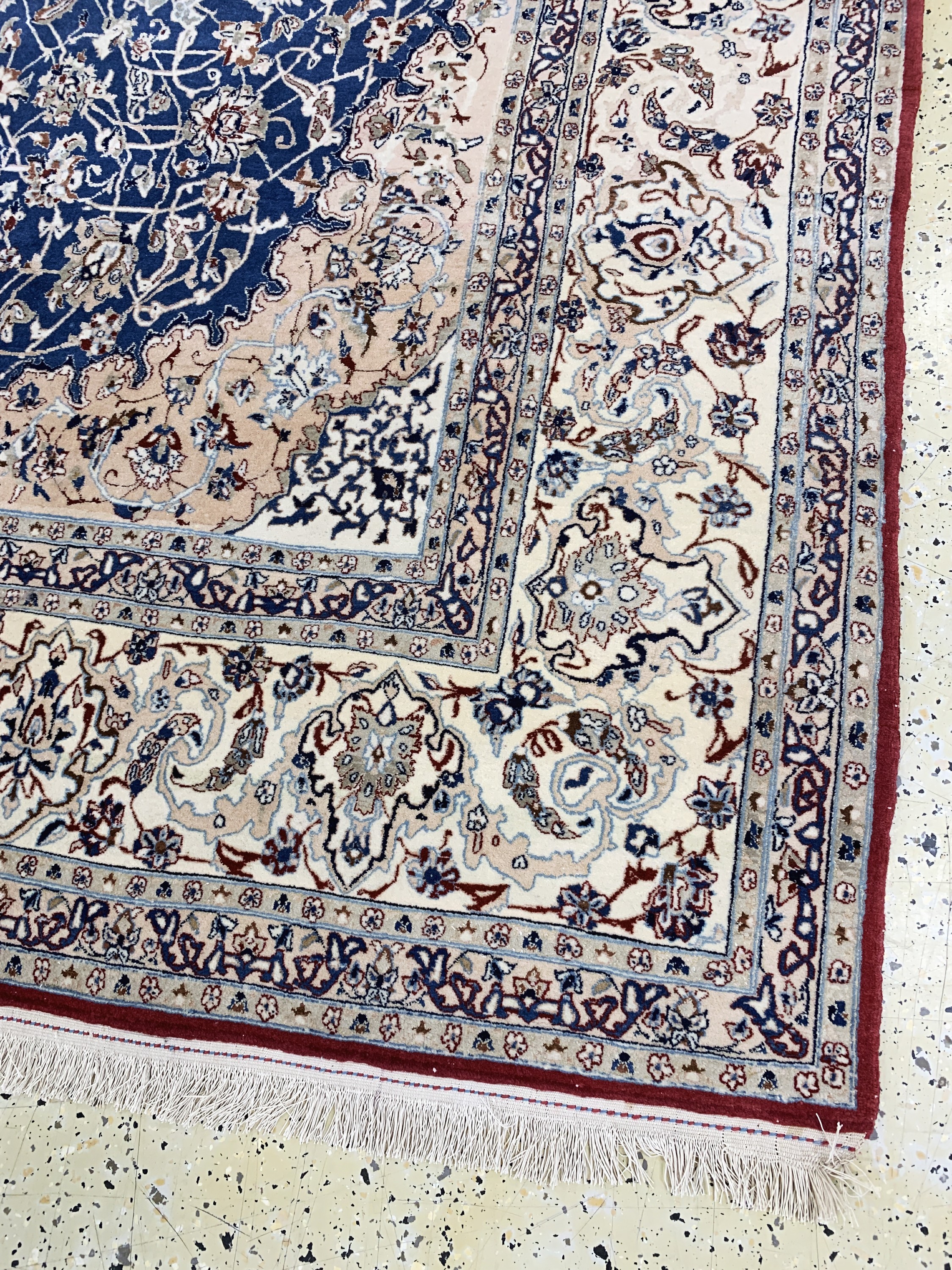 Detail g: Nain"Tudeschk"fein, Persien, Anfang 20.Jhd,Korkwolle mit Seide, ca. 337 x 207 cm, EHZ: 2