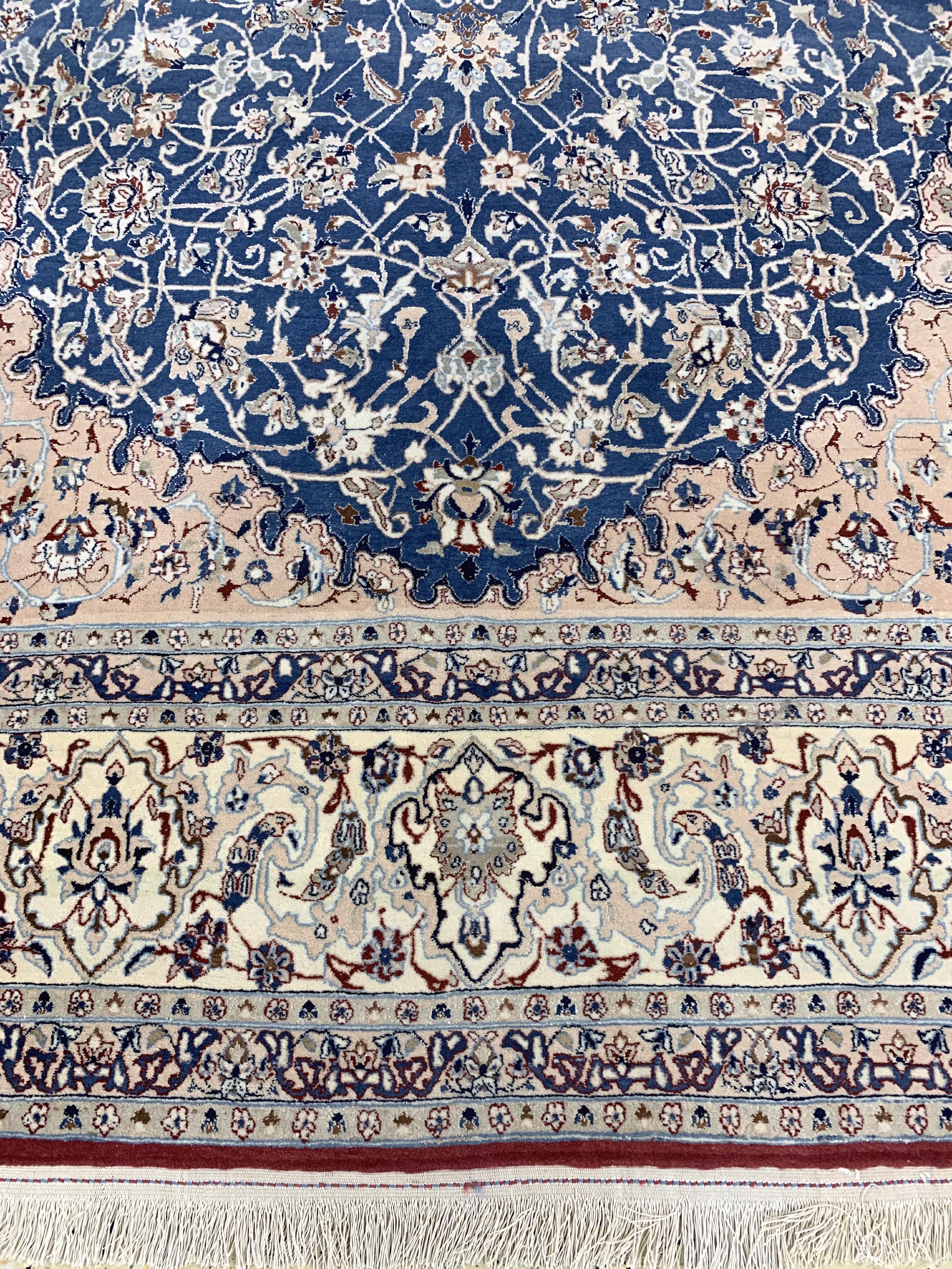 Detail h: Nain"Tudeschk"fein, Persien, Anfang 20.Jhd,Korkwolle mit Seide, ca. 337 x 207 cm, EHZ: 2