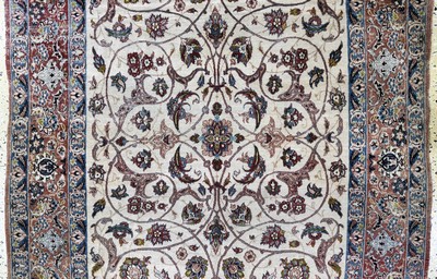 27011203b - Esfahan antik, Persien, um 1900, Korkwolle auf Baumwolle, ca. 235 x 145 cm, ...