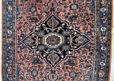 27011205b - Antiker Hamadan, Persien, um 1900, Wolle auf Baumwolle, ca. 205 x 140 cm, EHZ: 3 ...