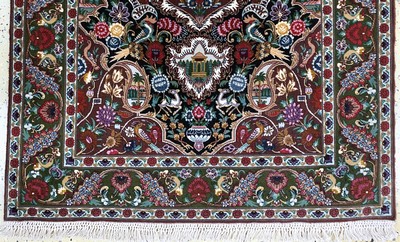 27011206c - Täbriz fein(50 Raj), Persien, Ende 20.Jhd, Korkwolle mit Seide, ca. 153 x 103 cm, ca. ...