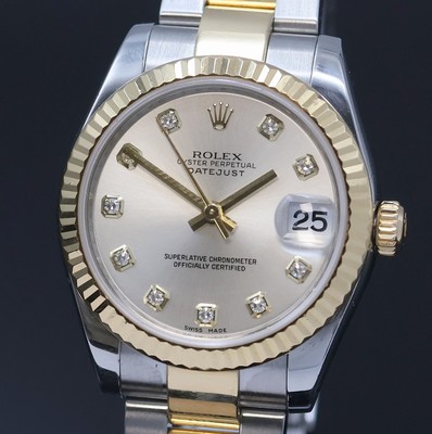 27011211a - ROLEX Damenarmbanduhr Oyster Perpetual Datejust Referenz 178273, Automatik, V- Serie, ...