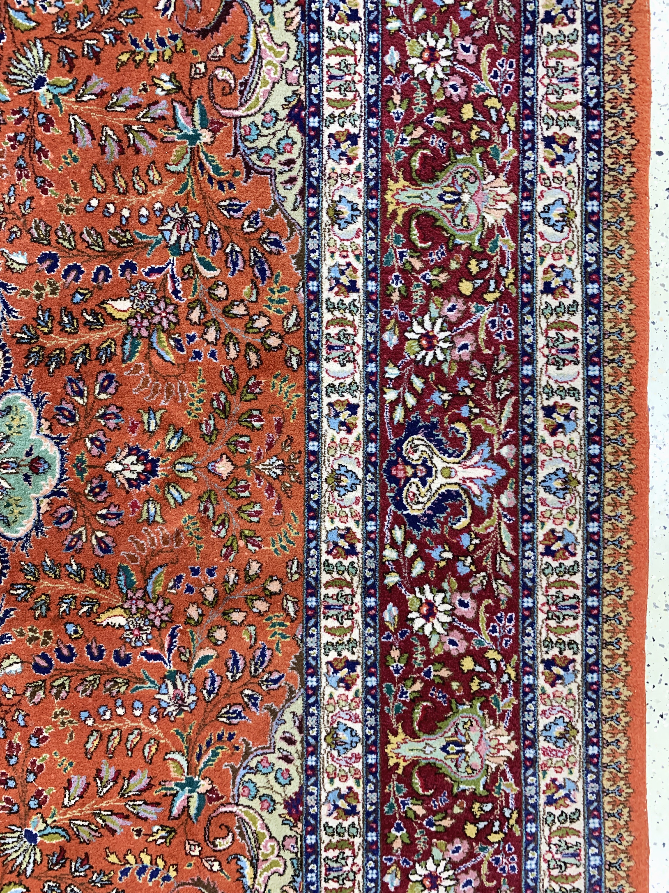Detail f: Täbriz(40 Raj), Persien, Mitte 20.Jhd, Wolle auf Baumwolle, ca. 420 x 305 cm, EHZ: 2,(kleine restaurierungen)