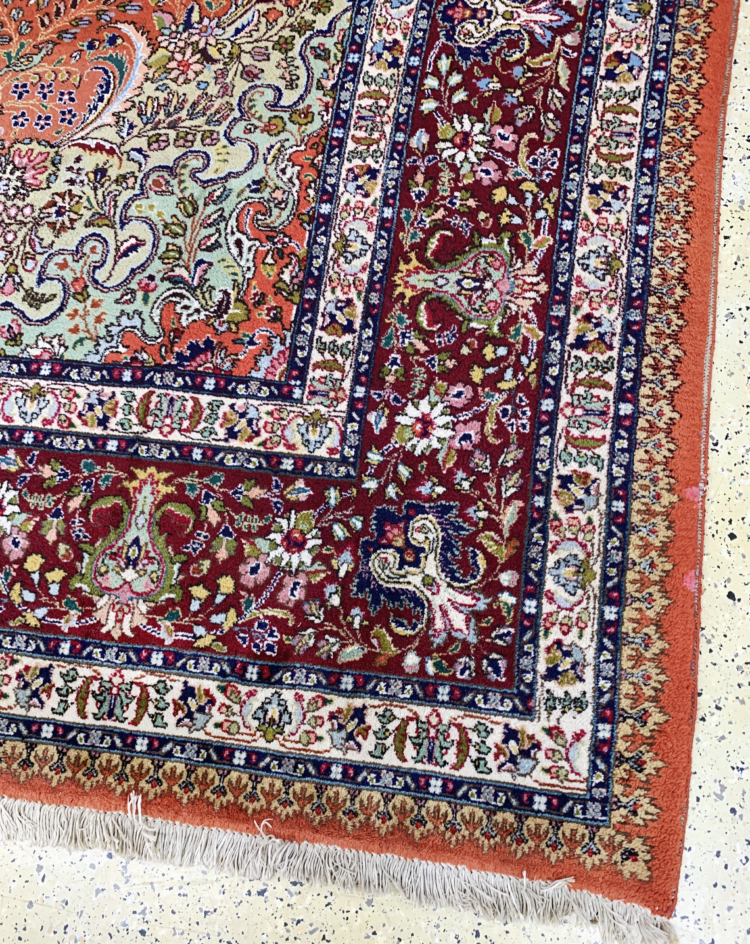 Detail g: Täbriz(40 Raj), Persien, Mitte 20.Jhd, Wolle auf Baumwolle, ca. 420 x 305 cm, EHZ: 2,(kleine restaurierungen)